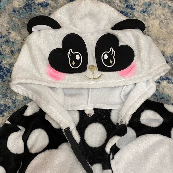 Footie One Piece PJ’s new XL Bear Polkadot Fleece - Picture 4 of 8